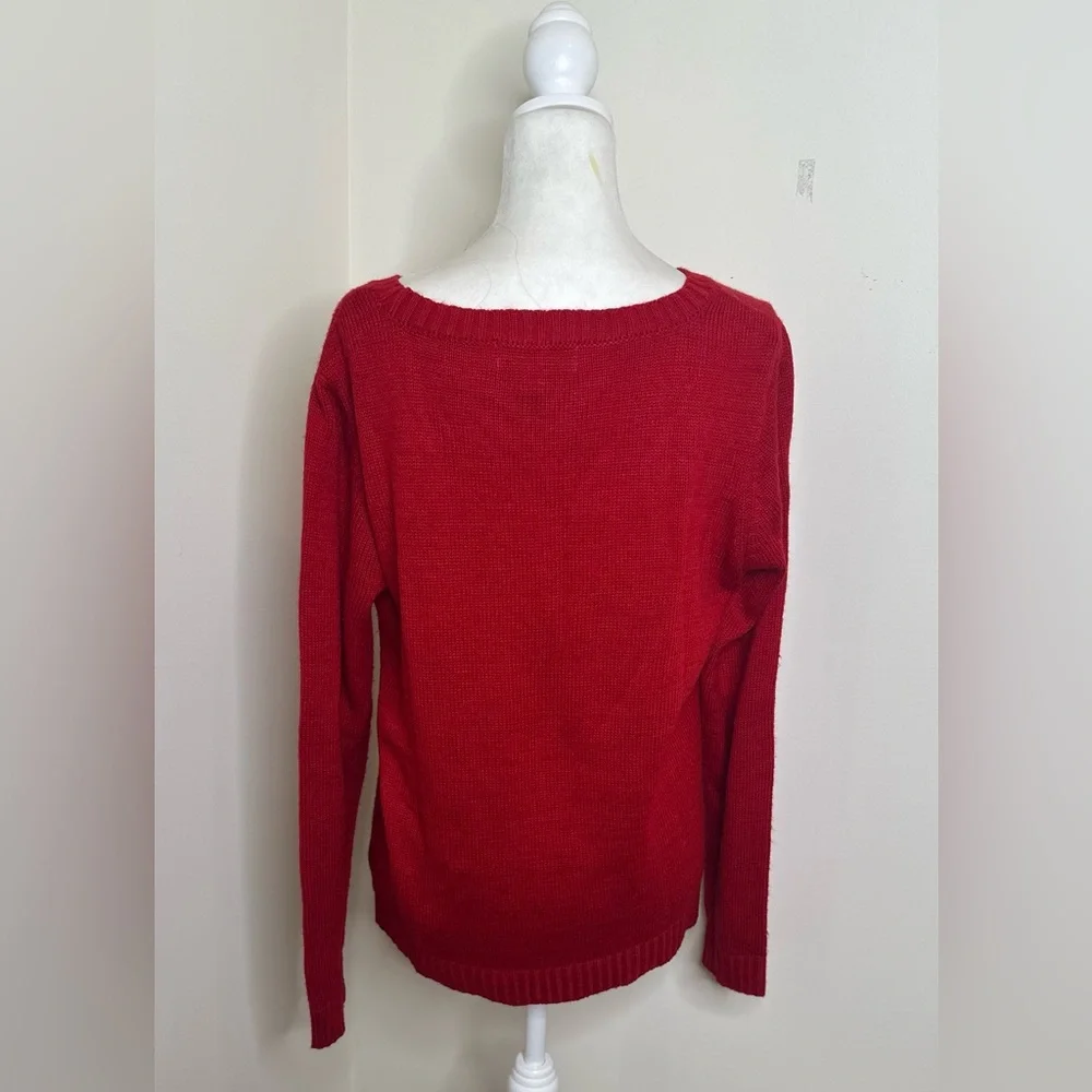 Karen Scott Red Penguin Snowflake Sweater - Picture 3 of 5